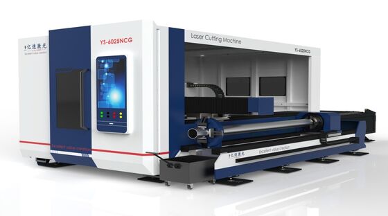 کیفیت  Integrated Fiber Laser Cutting Machine With Large-scale Exchange Table And Surrounding Tube Plate کارخانه